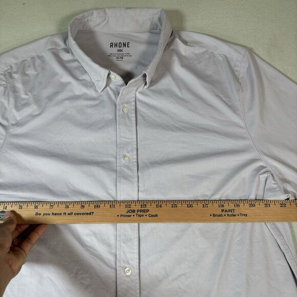 Rhone Commuter Dress Shirt Mens XL Pink Button Up Long Sleeve Style 100202 Golf - Picture 11 of 12